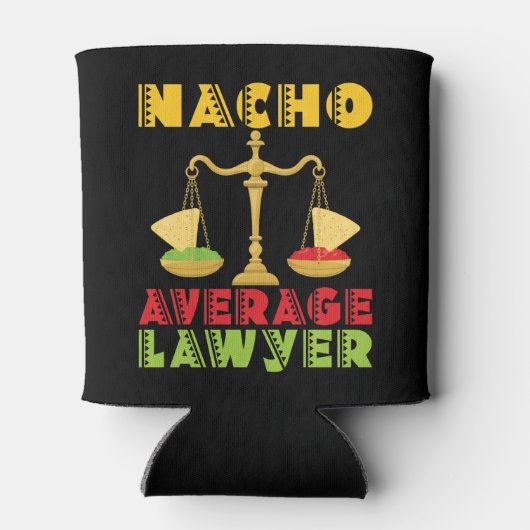 Nacho Average Lawyer Funny Cinco de Mayo Blikjeskoeler (Achterkant)
