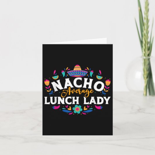 Nacho Average Lunch Lady Cinco de Mayo Matching Fa Kaart (Voorkant)