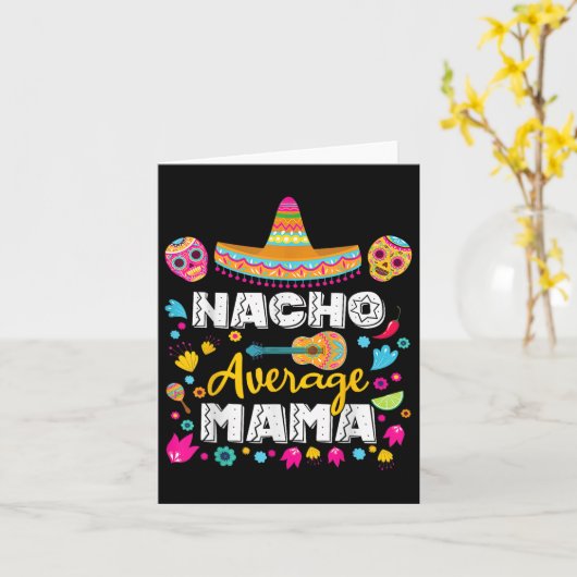 Nacho Average Mama Cinco De Mayo Mexican Matching Kaart (Gele Bloem)