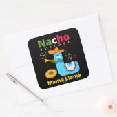 NACHO AVERAGE MAMA LLAMA cinco de mayo gift Vierkante Sticker (Envelop)