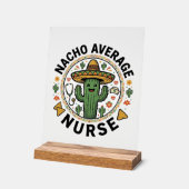 Nacho Average Nurse Cactus Fiesta Shirt Ontwerp_1 Acryl Bord (Hoek)