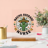 Nacho Average Nurse Cactus Fiesta Shirt Ontwerp_1 Acryl Bord (Huwelijk)