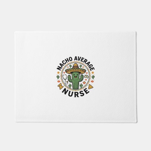 Nacho Average Nurse Cactus Fiesta Shirt Ontwerp_1 Deurmat (Voorkant)