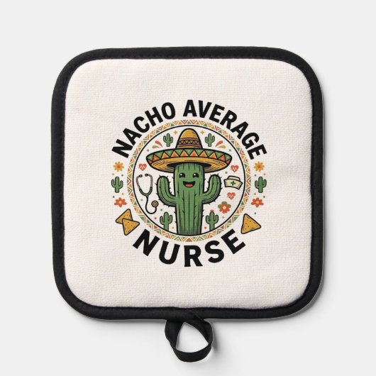 Nacho Average Nurse Cactus Fiesta Shirt Ontwerp_1 Pannenlap (Voorkant)