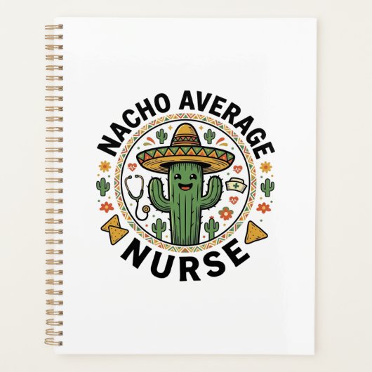 Nacho Average Nurse Cactus Fiesta Shirt Ontwerp_1 Planner (Voorkant)