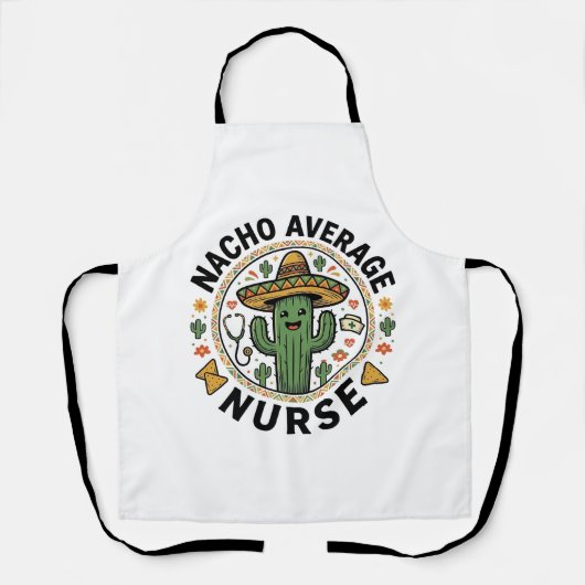 Nacho Average Nurse Cactus Fiesta Shirt Ontwerp_1 Schort (Voorkant)
