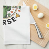 Nacho Average Nurse Cactus Fiesta Shirt Ontwerp_1 Theedoek (Quarter Fold)