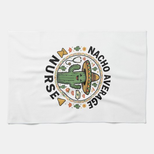 Nacho Average Nurse Cactus Fiesta Shirt Ontwerp_1 Theedoek (Horizontaal)