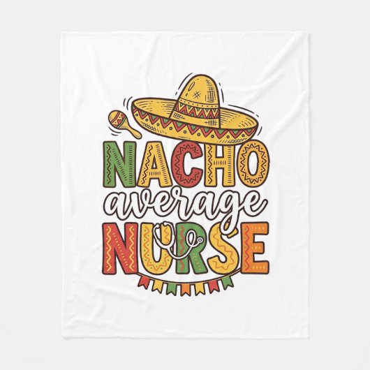Nacho Average Nurse Cinco De Mayo Shirt Design_1 Fleece Deken (Voorkant)