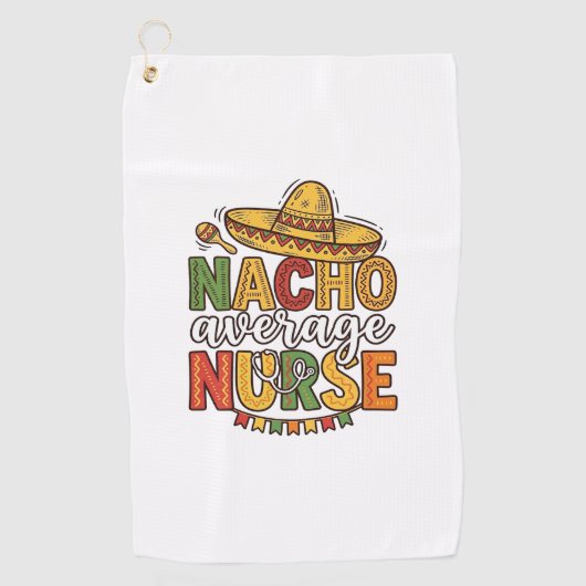 Nacho Average Nurse Cinco De Mayo Shirt Design_1 Golfhanddoek (Voorkant)