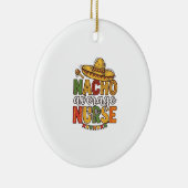 Nacho Average Nurse Cinco De Mayo Shirt Design_1 Keramisch Ornament (Rechts)