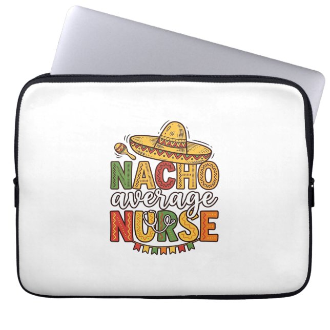 Nacho Average Nurse Cinco De Mayo Shirt Design_1 Laptop Sleeve (Voorkant)
