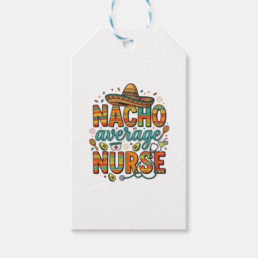 Nacho Average Nurse Fiesta Vector Shirt Design_1 Cadeaulabel (Voorkant)