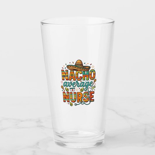 Nacho Average Nurse Fiesta Vector Shirt Design_1 Glas (Voorkant)
