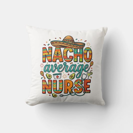 Nacho Average Nurse Fiesta Vector Shirt Design_1 Kussen (Voorkant)