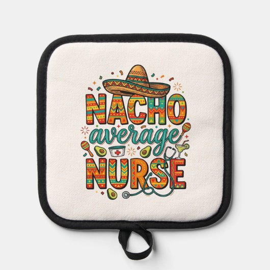 Nacho Average Nurse Fiesta Vector Shirt Design_1 Pannenlap (Voorkant)