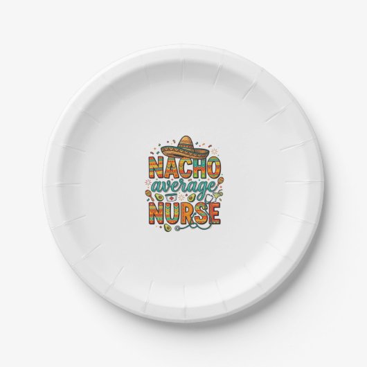 Nacho Average Nurse Fiesta Vector Shirt Design_1 Papieren Bordje (Voorkant)