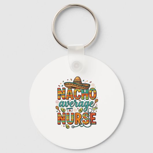 Nacho Average Nurse Fiesta Vector Shirt Design_1 Sleutelhanger (Voorkant)