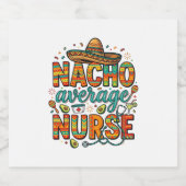 Nacho Average Nurse Fiesta Vector Shirt Design_1 Sparkling Wijnetiket (Enkel label)