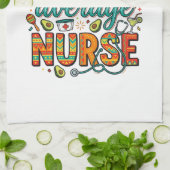 Nacho Average Nurse Fiesta Vector Shirt Design_1 Theedoek (Gevouwen)