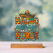 Nacho Average Nurse Fiesta Vector Shirt Ontwerp_1 Acryl Bord (Neutraal)