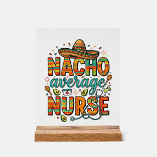 Nacho Average Nurse Fiesta Vector Shirt Ontwerp_1 Acryl Bord
