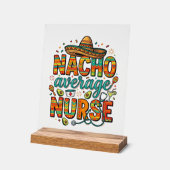 Nacho Average Nurse Fiesta Vector Shirt Ontwerp_1 Acryl Bord (Hoek)