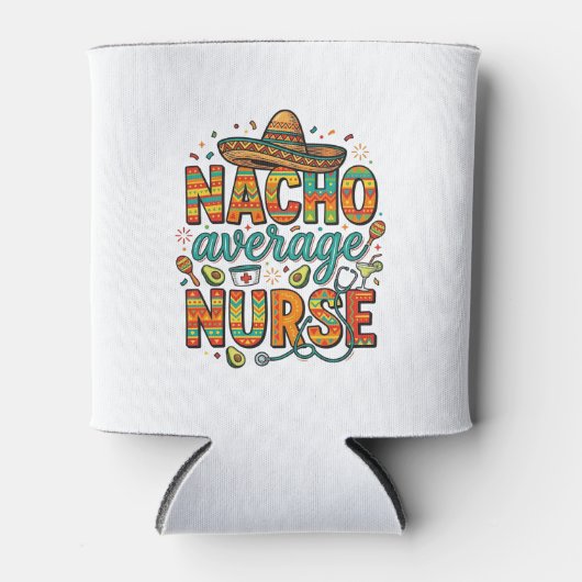 Nacho Average Nurse Fiesta Vector Shirt Ontwerp_1 Blikjeskoeler (Voorkant)