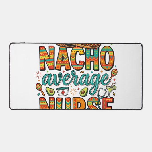 Nacho Average Nurse Fiesta Vector Shirt Ontwerp_1 Bureaumat (Voorkant)