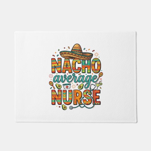 Nacho Average Nurse Fiesta Vector Shirt Ontwerp_1 Deurmat (Voorkant)