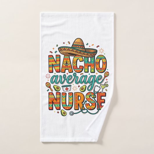 Nacho Average Nurse Fiesta Vector Shirt Ontwerp_1 Handdoek (Handdoek)