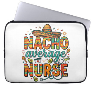Nacho Average Nurse Fiesta Vector Shirt Ontwerp_1 Laptop Sleeve