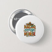 Nacho Average Nurse Fiesta Vector Shirt Ontwerp_1 Ronde Button 5,7 Cm (Voorkant /achterkant)