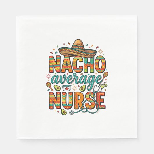 Nacho Average Nurse Fiesta Vector Shirt Ontwerp_1 Servet (Voorkant)