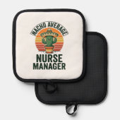 Nacho Average Nurse Manager Funny Cactus Shirt_1 Pannenlap (Voorkant / Achterkant)