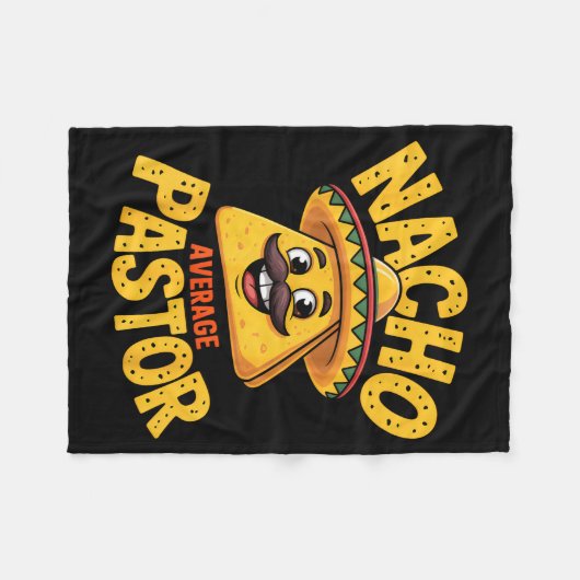Nacho Average Pastor Funny Christian  Fleece Deken (Voorkant (Horizontaal))