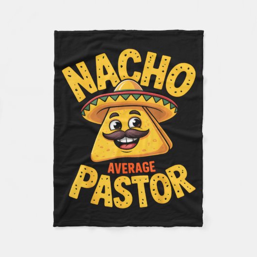 Nacho Average Pastor Funny Christian  Fleece Deken (Voorkant)