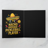 Nacho Average Pickleball Player Bedankkaart (Binnen)