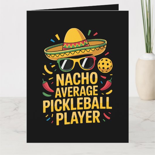 Nacho Average Pickleball Player Bedankkaart (Voorkant)