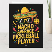 Nacho Average Pickleball Player Kaart (Achterkant)