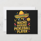 Nacho Average Pickleball Player Kaart (Achterkant)