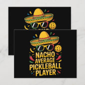 Nacho Average Pickleball Player Kaart (Voorkant / Achterkant)