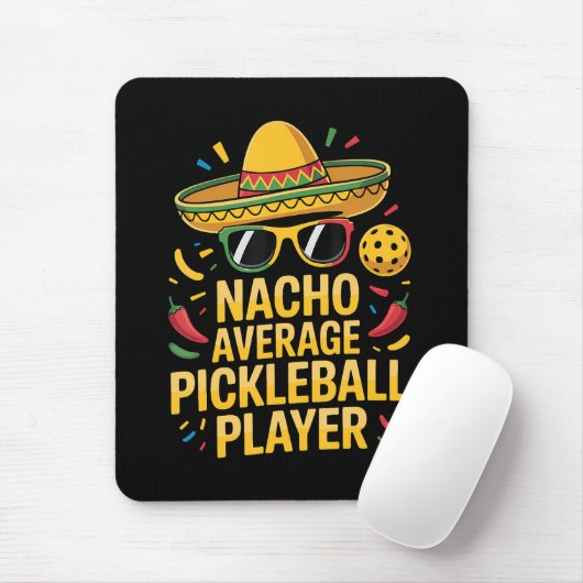 Nacho Average Pickleball Player Muismat (Met muis)