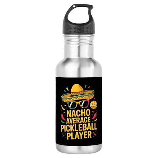 Nacho Average Pickleball Player Waterfles (Voorkant)