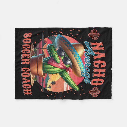 Nacho Average Soccer Coach Funny Instructor Traine Fleece Deken (Voorkant (Horizontaal))