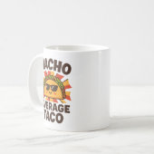 Nacho Average Taco Funny Food Pun Comic Style Koffiemok (Voorkant links)