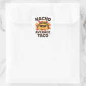 Nacho Average Taco Grappige Voedselgrap Comic Stij Vierkante Sticker (Tas)
