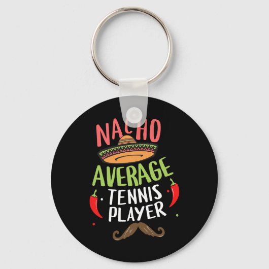 Nacho Average Tennis Player Cinco de Mayo Mexican Sleutelhanger (Voorkant)