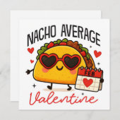 Nacho Average Valentine Flat Holiday Card Feestdagenkaart (Voorkant / Achterkant)