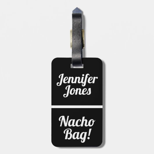 Nacho Bag Funny Bagagelabel (Achterkant verticaal)